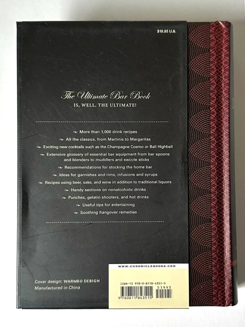 Ultimate Bar Book 1000+ Cocktails Mittie Hellmich Hardcover Cocktail Guide